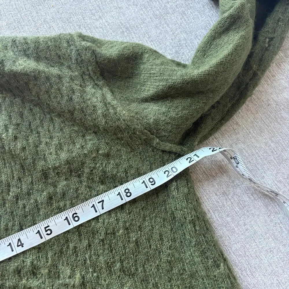 ATM ANTHONY THOMAS MELILLO Cropped Green Knit Cardigan - Picture 7 of 9